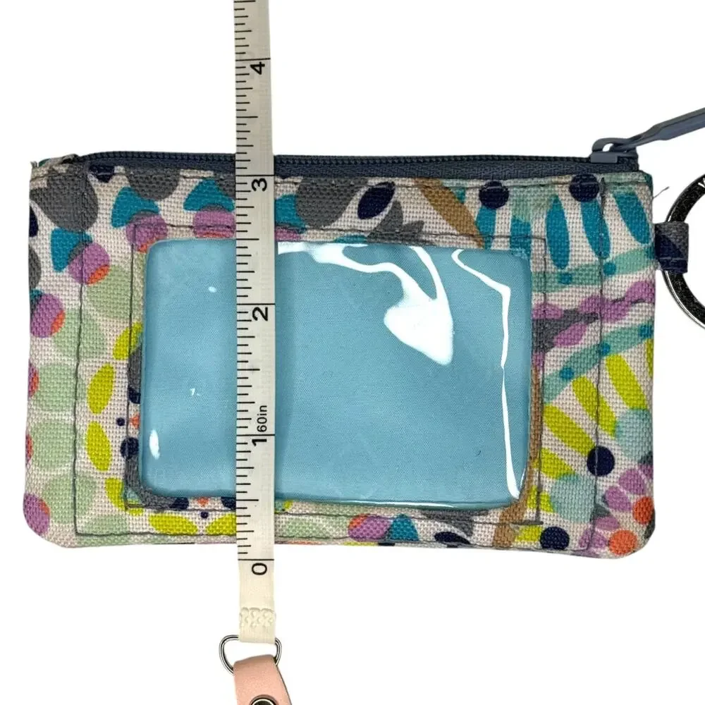 Vera Bradley Sunny Medallion Zip ID Case Key Ring Coin Purse Wallet Holder